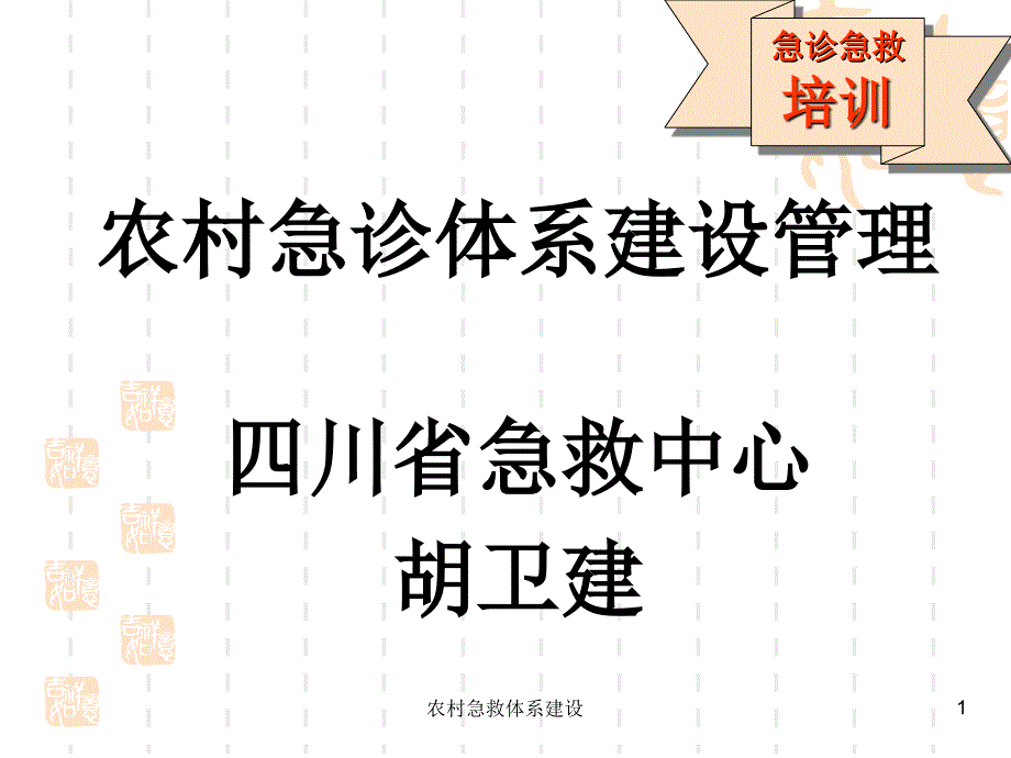 《农村急救体系建设》PPT课件_第1页