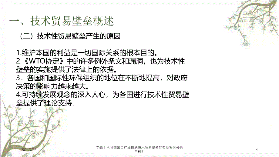 专题十六我国出口产品遭遇技术贸易壁垒的典型案例分析王树明课件_第4页