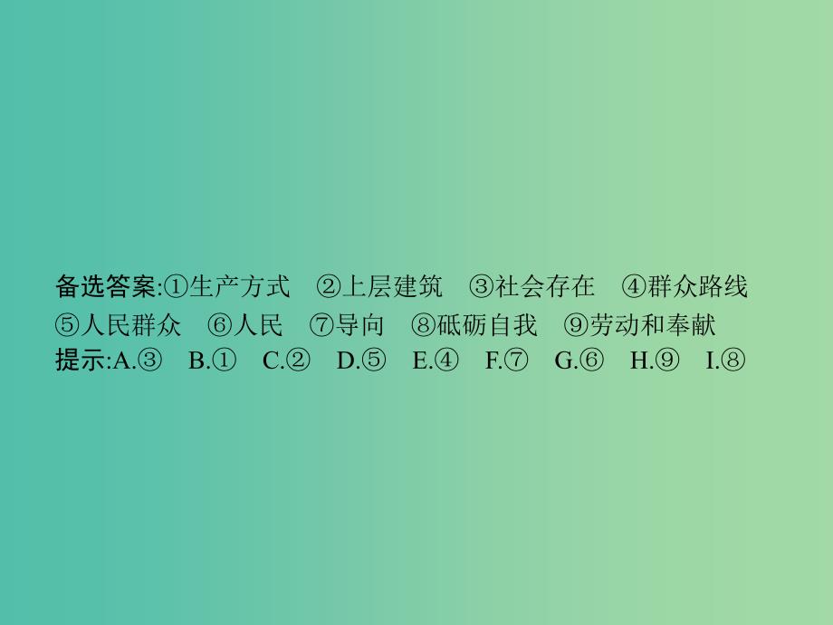 2019版高中政治 第四单元 认识社会与价值选择单元整合课件 新人教版必修4.ppt_第3页