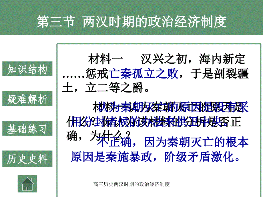 高三历史两汉时期的政治经济制度课件_第4页