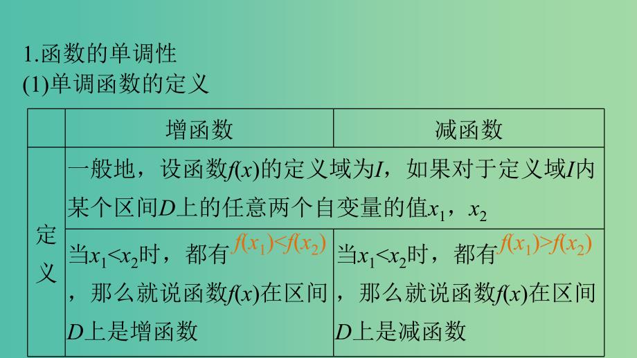 高三数学一轮复习 2.2函数的单调性与最值课件.ppt_第3页