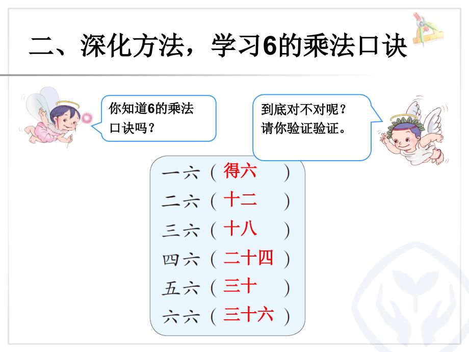 新人教版小学二年级数学上第四单元6的乘法口诀_第4页