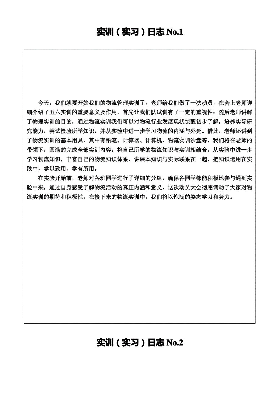 物流管理实训日志_第3页