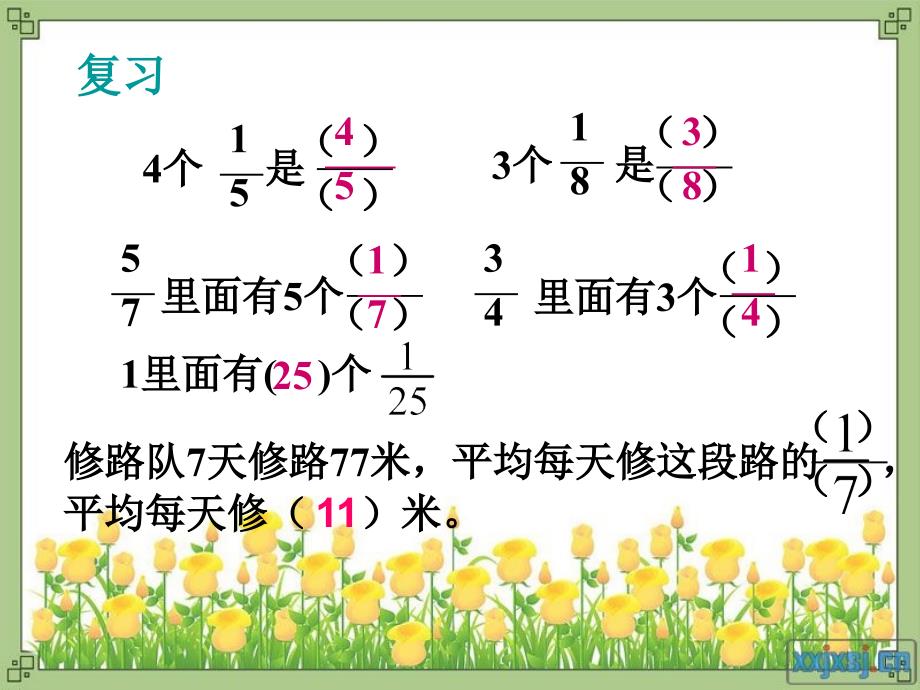 五年级下册第四单元分数与除法(一)课件_第2页