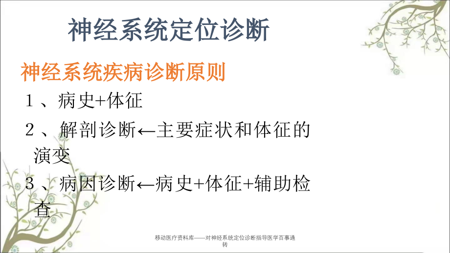 移动医疗资料库对神经系统定位诊断指导医学百事通转课件_第2页