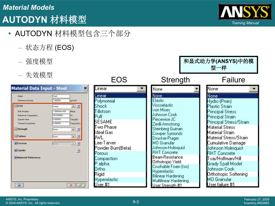 AUTODYNChapter9材料模型_第3页