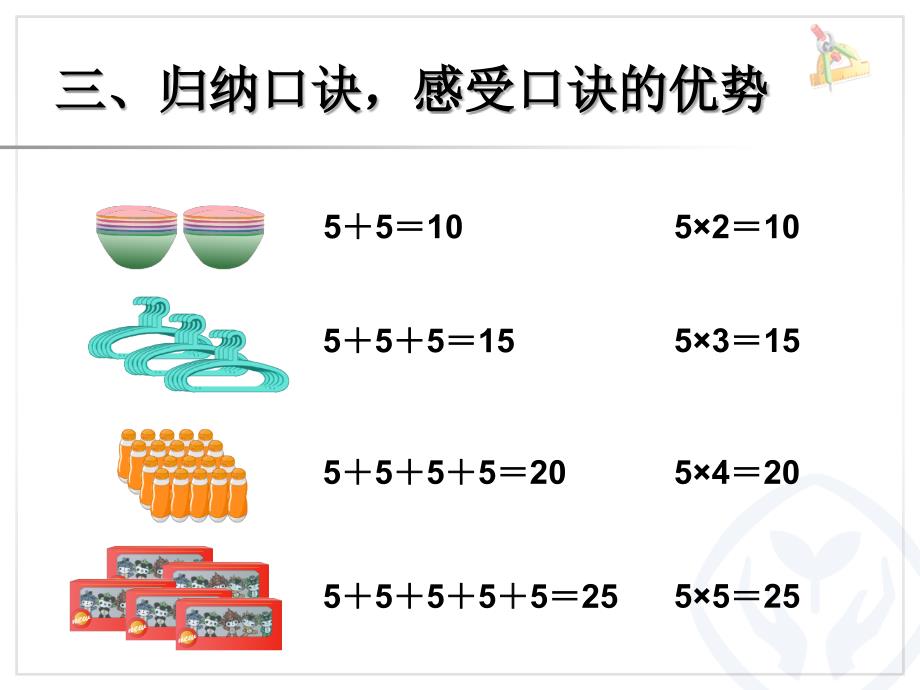 新人教版数学二年级上第四单元表内乘法一5的乘法口诀_第4页