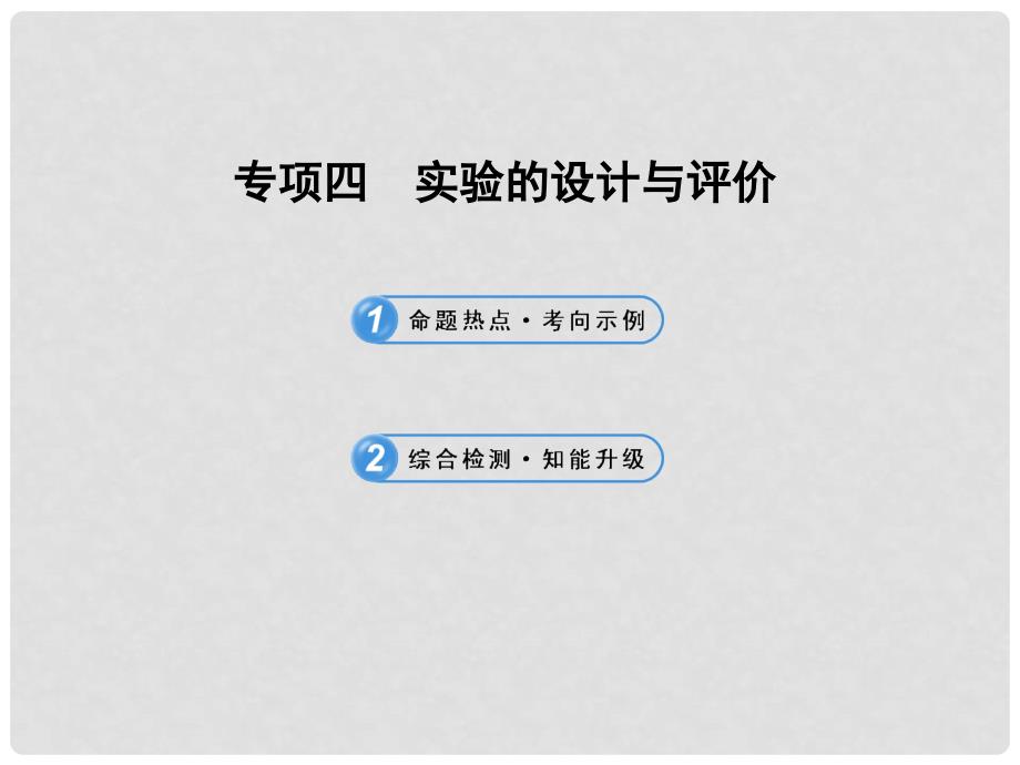 中考化学 专项四 实验的设计与评价课件（含中考示例） 新人教版_第1页