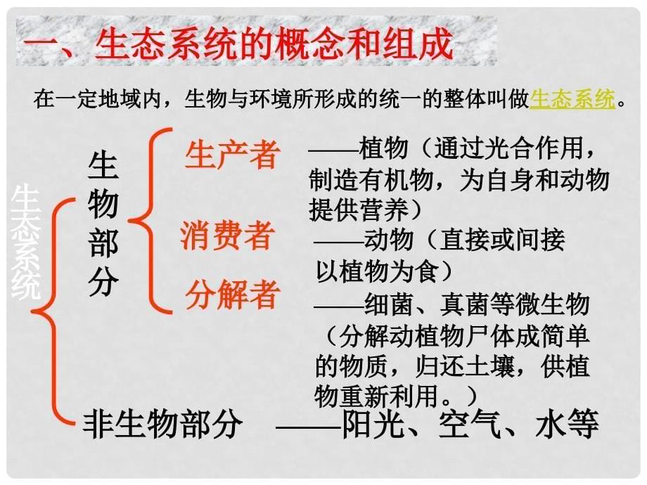 安徽省合肥市长丰县七年级生物上册 1.2.2 生物与环境组成生态系统课件3 （新版）新人教版_第5页