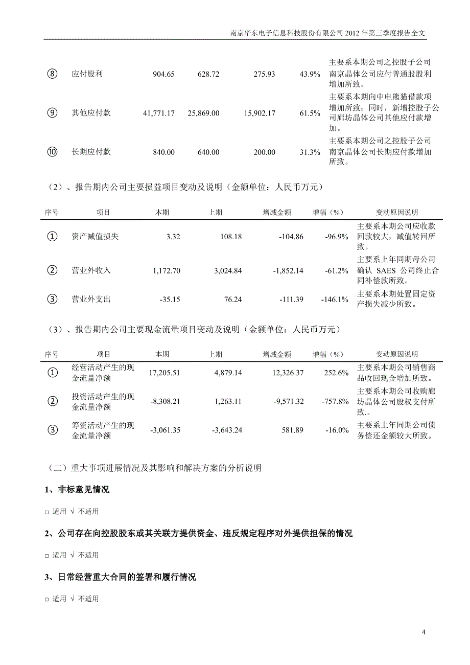 华东科技：第三季度报告全文_第4页