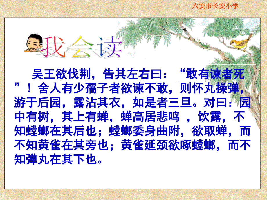 《螳螂捕蝉》PPT课件(苏教版六年级语文下册课件)_第3页