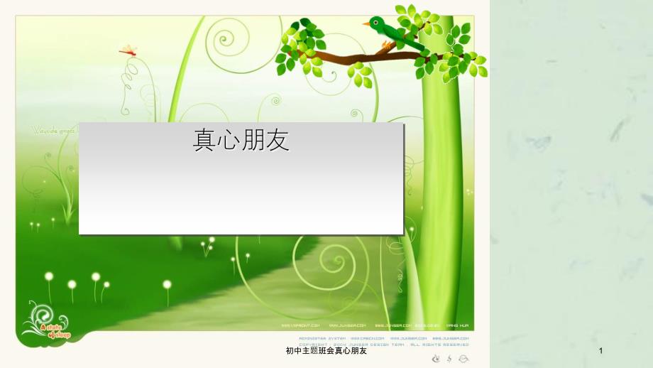 初中主题班会真心朋友_第1页