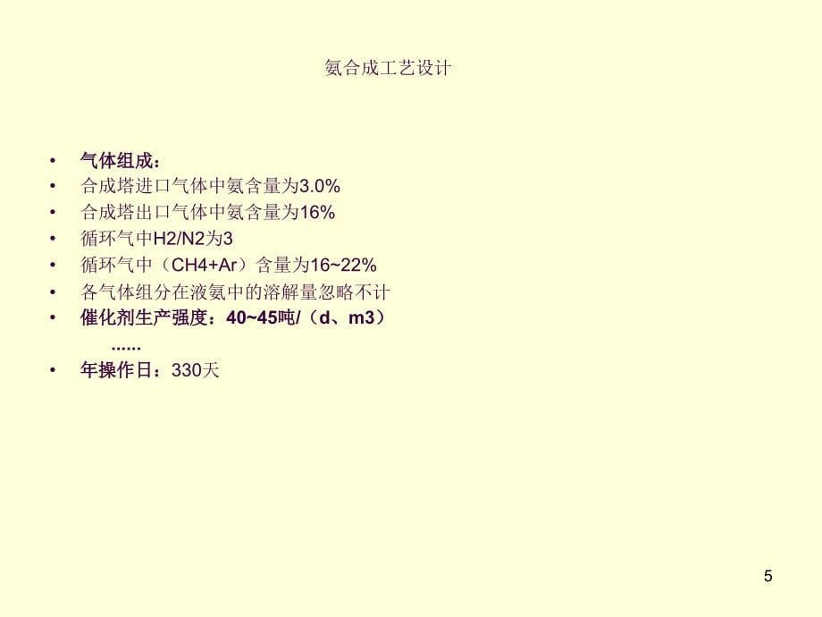 氨合成工艺设计ppt课件_第5页