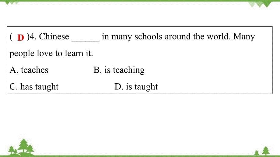 外研版九年级上Module7Great books Unit 3 Language in use习题课件(共29张PPT)_第5页