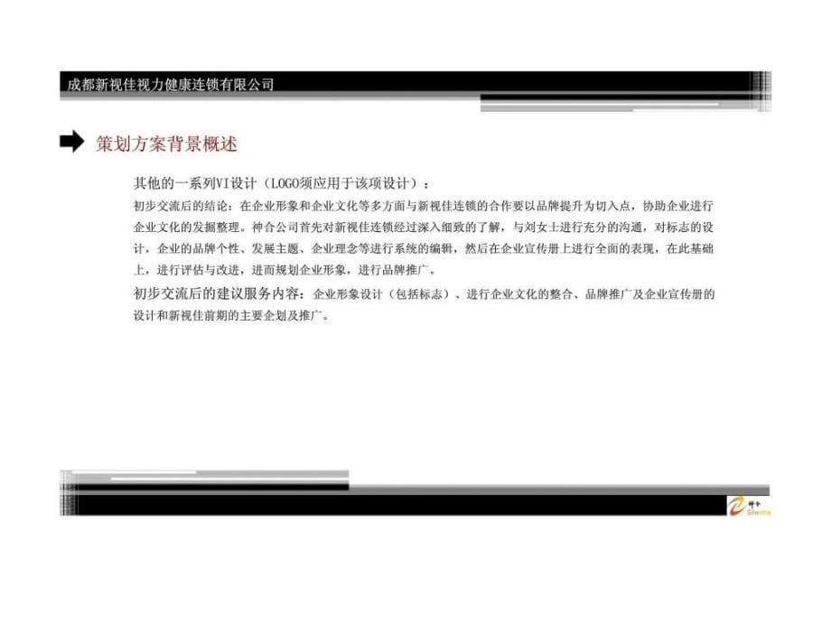 成都新视佳视力健康连锁有限公司VI标志企业形象策划设计及前期企划提案_第5页