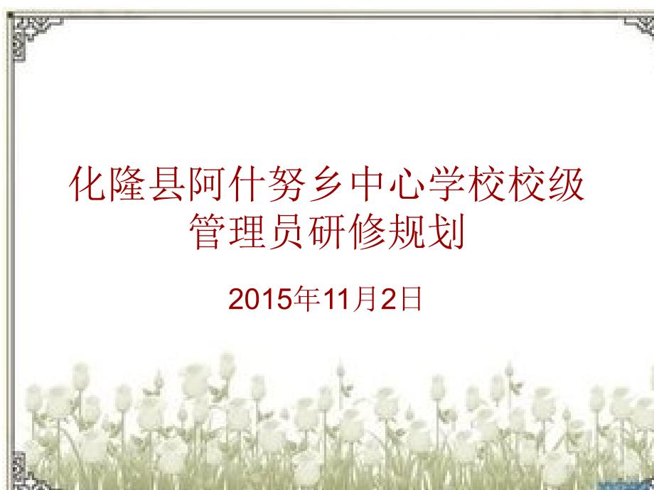 化隆县阿什努乡中心学校息技术能力提升研修规划_第1页