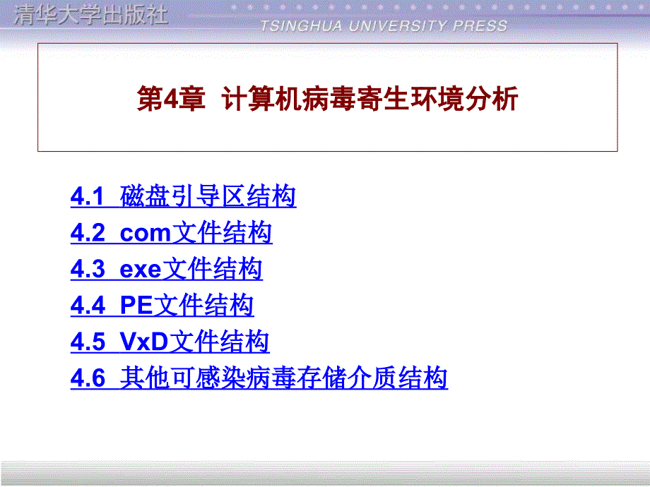 第4章计算机病毒寄生环境分析_第1页