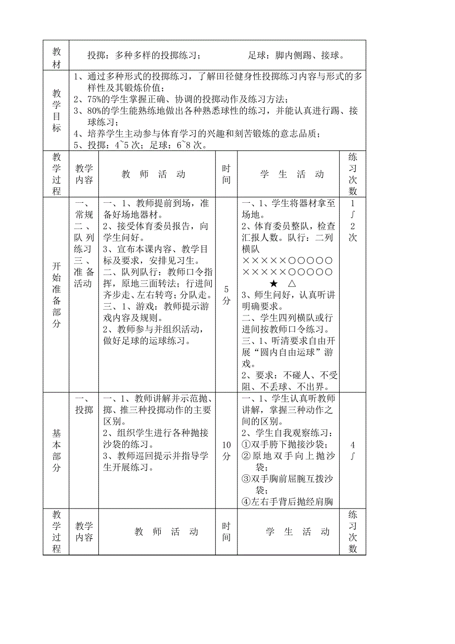 初中体育教案_第1页