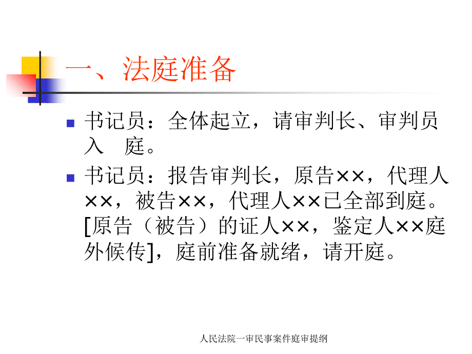 人民法院一审民事案件庭审提纲课件_第3页