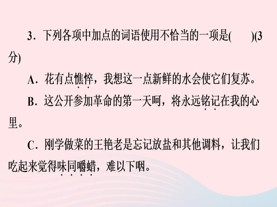 广东专用中考语文高分突破满分特训8课件_第5页