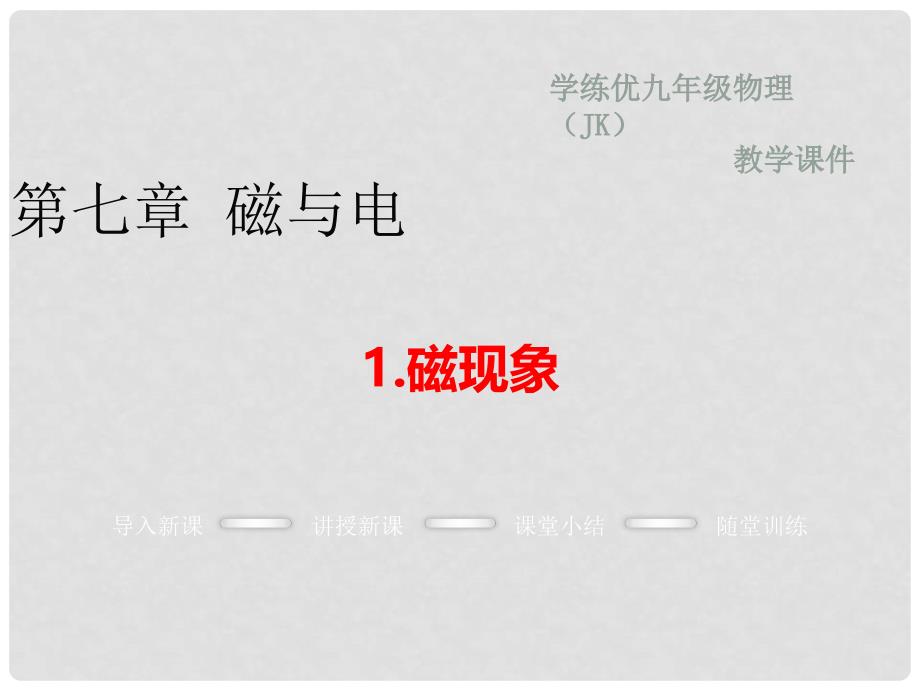 九年级物理上册 第7章 磁与电 1 磁现象教学课件 （新版）教科版_第1页