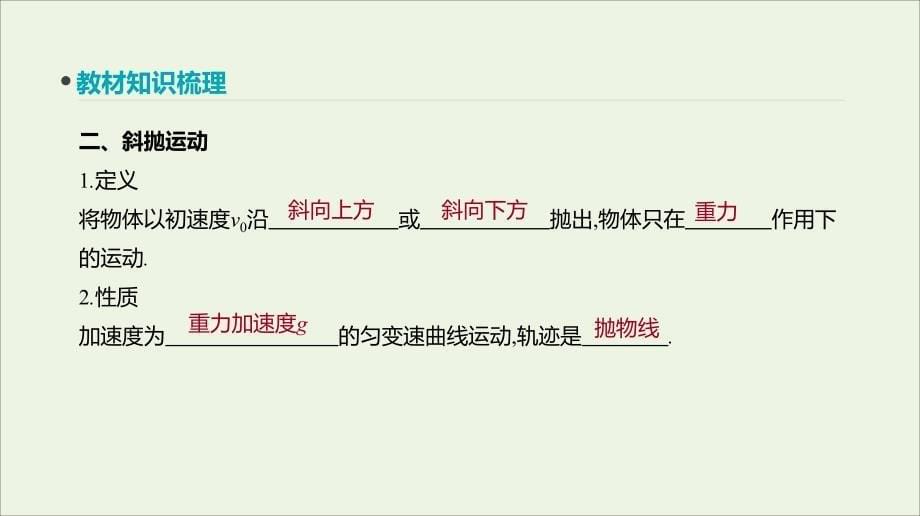 全品复习方案高考物理一轮复习第4单元曲线运动万有引力与航天第10讲抛体运动课件_第5页