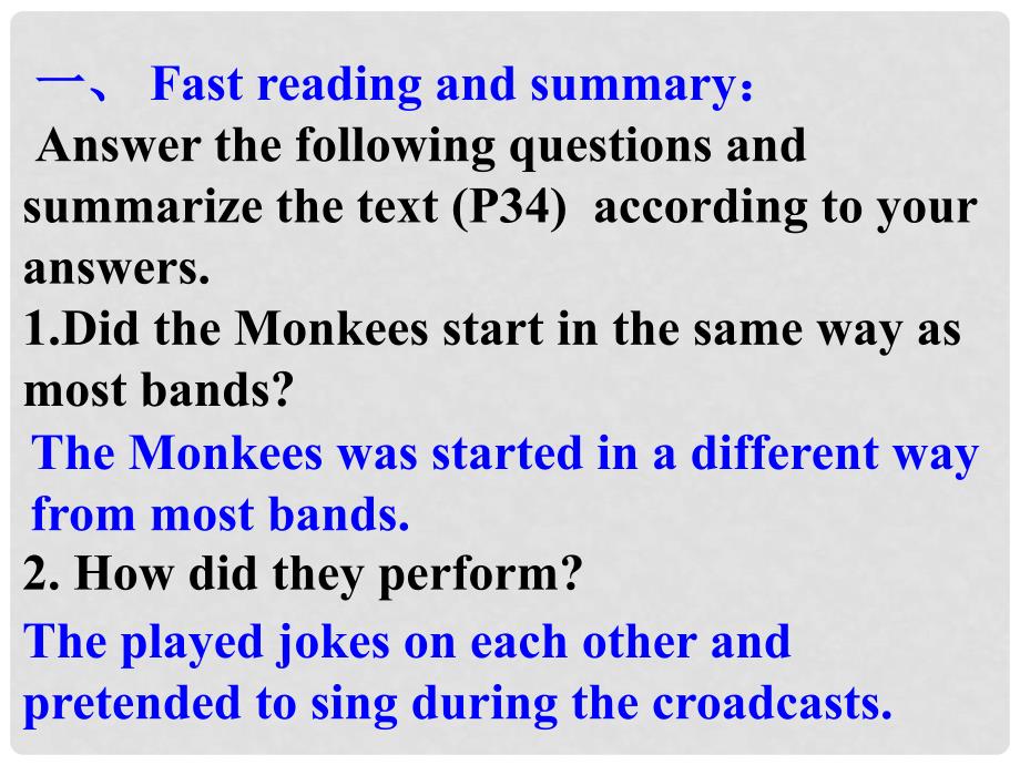 高中英语 Unit 5 Music Part 2 Reading and Comprehension课件 新人教版必修2_第2页