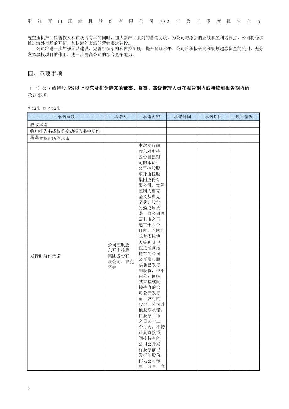 开山股份：第三季度报告全文_第5页