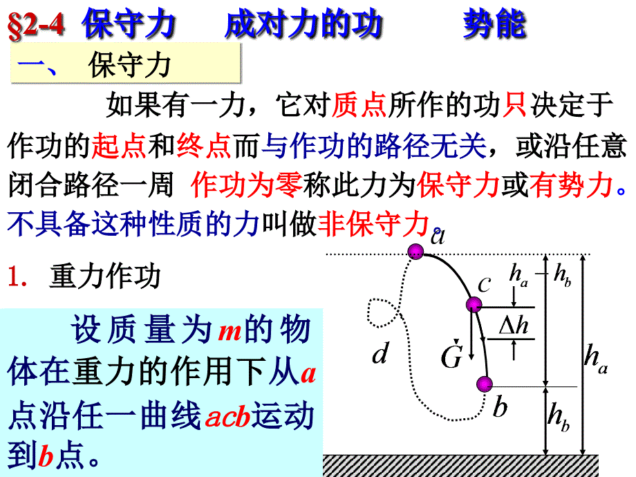 高中物理奥林匹克竞赛专题-—成对力、保守力、势能_第1页