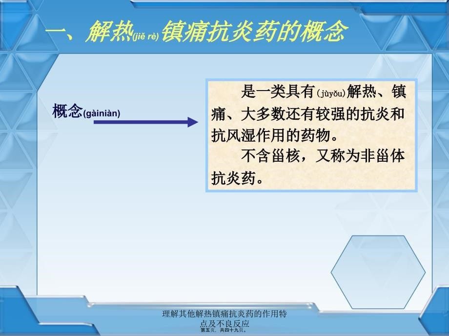 理解其他解热镇痛抗炎药的作用特点及不良反应课件_第5页