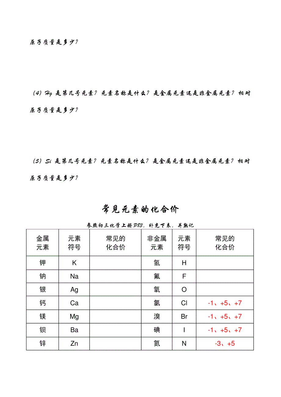 初三化学元素符号_第2页