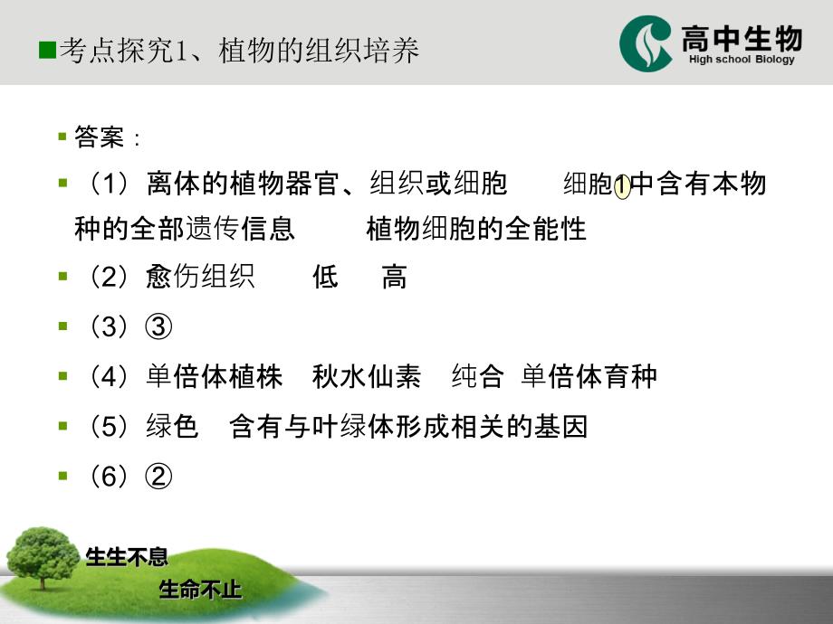 人教版教学课件植物细胞工程复习课件_第4页