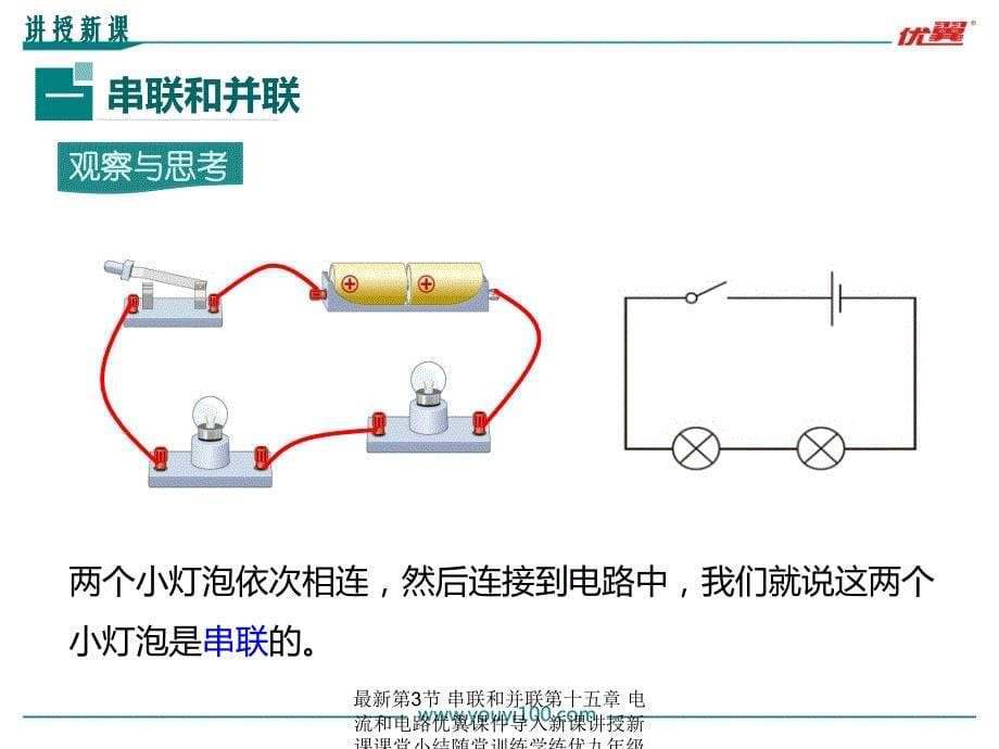 最新第3节串联和并联第十五章电流和电路优翼课件导入新课讲授新课课堂小结随堂训练学练优九年级物理RJ教学课件PPT课件_第5页
