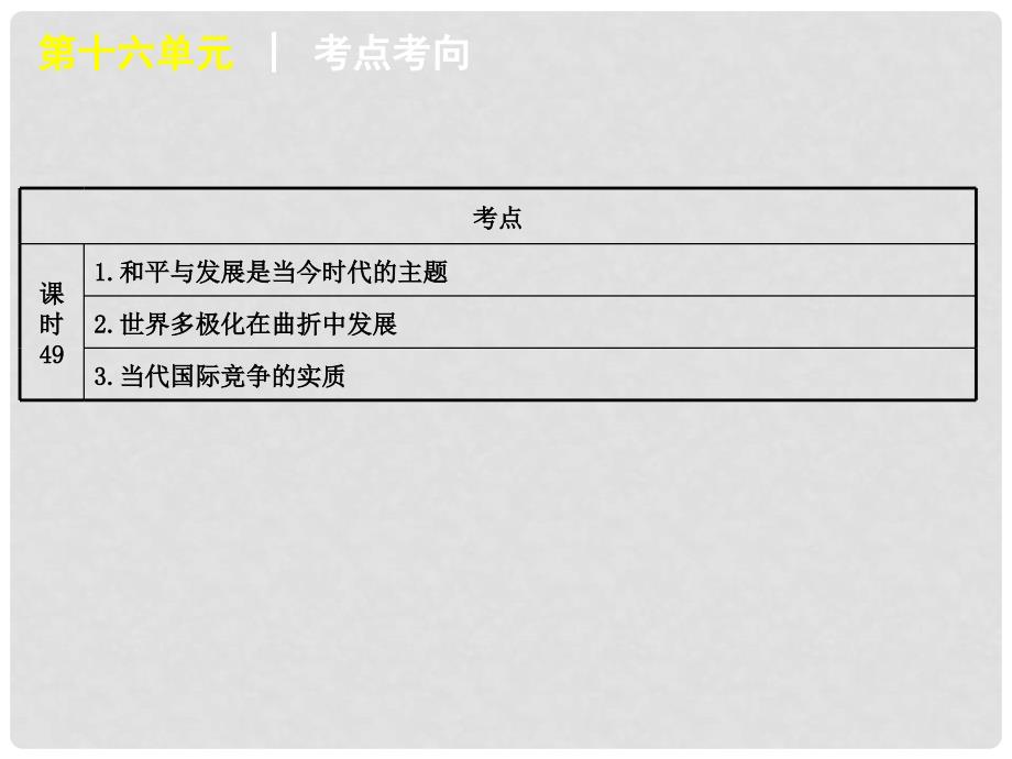 高考政治一轮复习 第16单元国际社会和我国的对外政策精品课件 大纲人教版_第4页