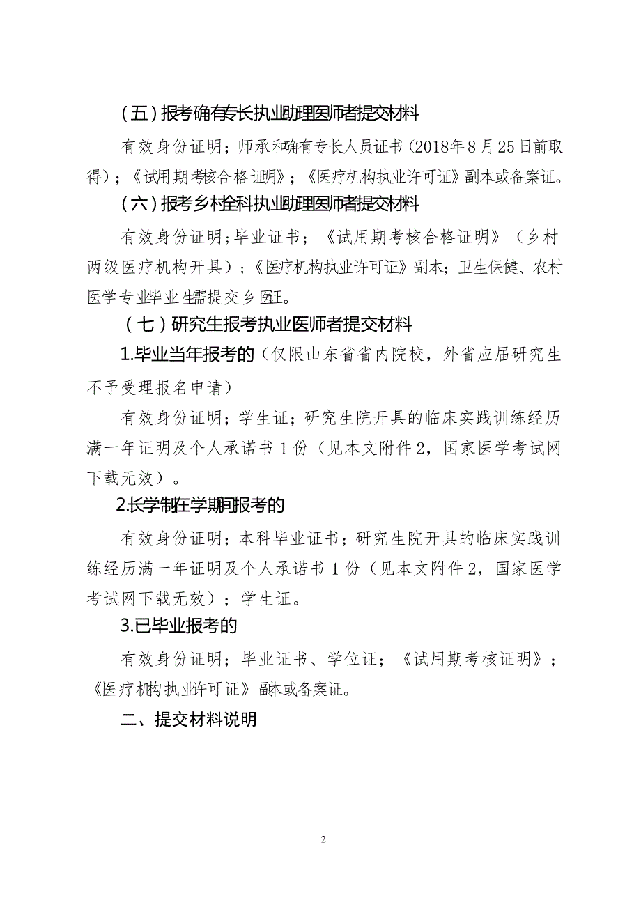 2021年国家医师资格考试报名提交材料及说明_第2页