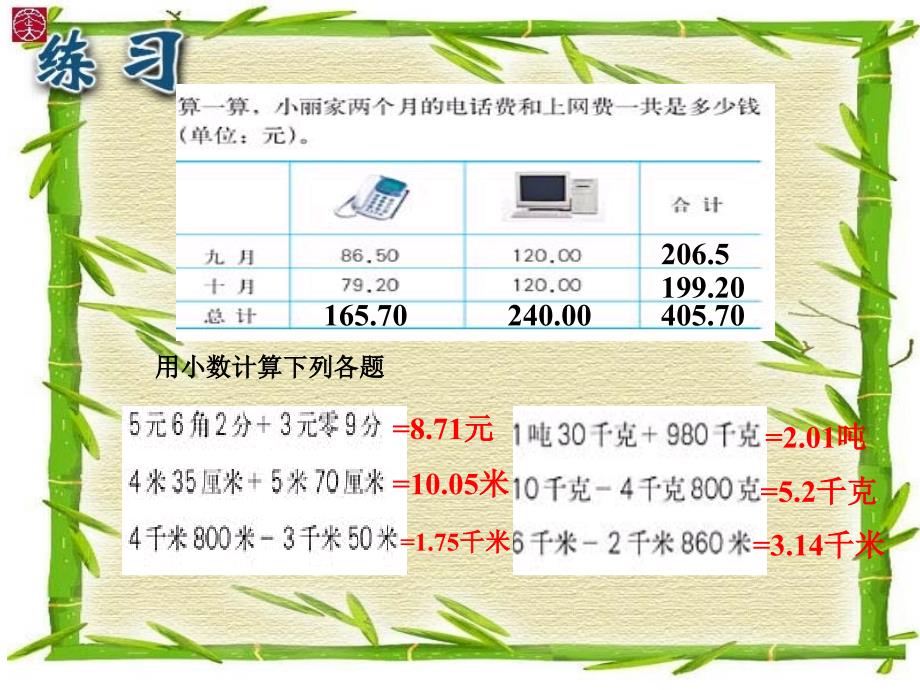 人教版小学数学四年级下册第六单元小数加减法第二课时课件_第3页