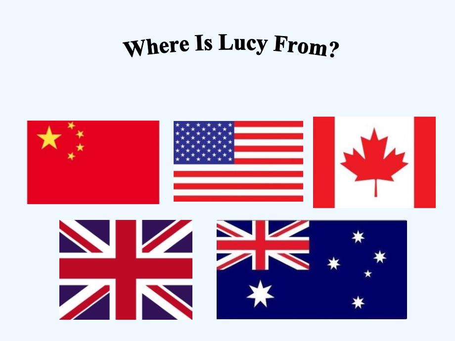 四年级上册英语课件－Unit 4《Where is Lucy from》｜重大版 (共16张PPT)_第1页