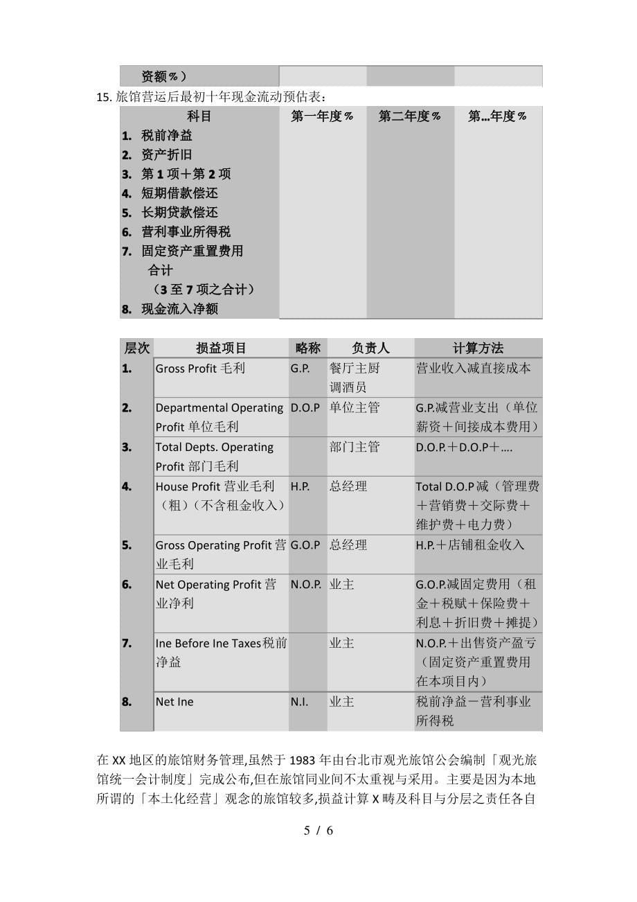 客房销售成本_第5页