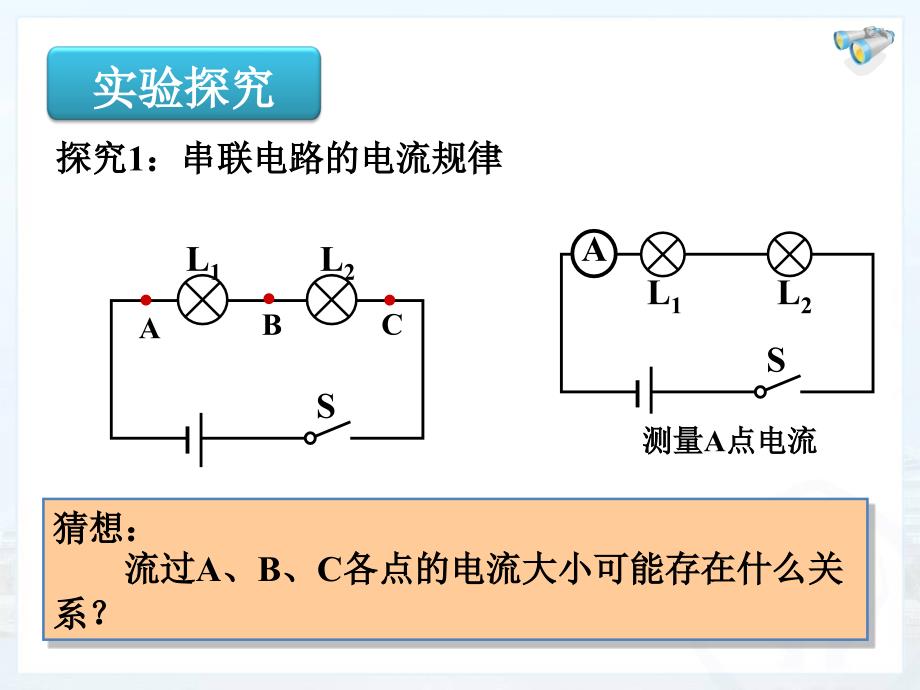 新人教版九年级物理第十五章第五节串并联电路中电流的规律课件_第3页