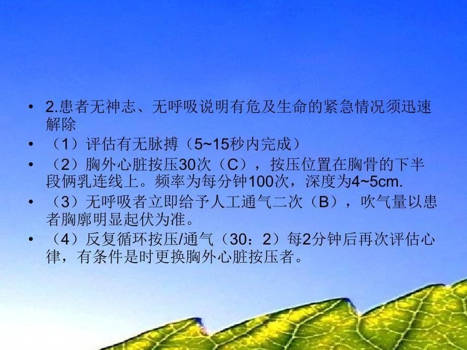 成人无脉性心跳呼吸骤停抢救流程_第5页