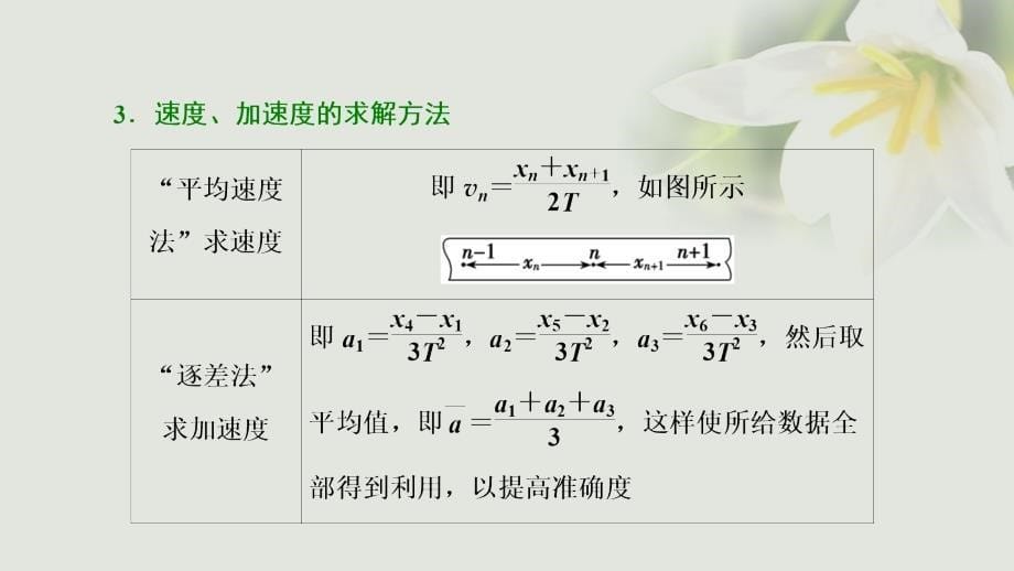 物理第一章 运动的描述 匀变速直线运动 实验一 研究匀变速直线运动_第5页