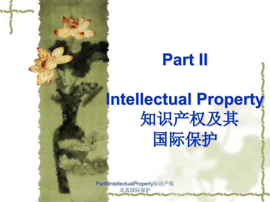 PartIIIntellectualProperty知识产权及其国际保护课件_第1页