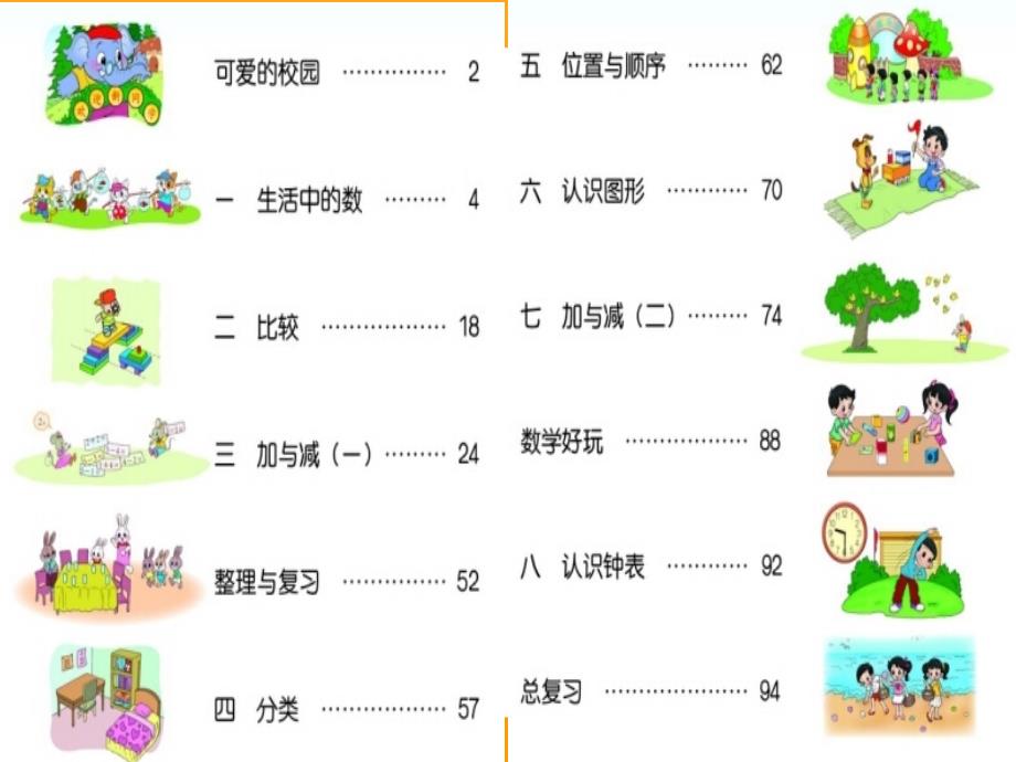 最新新北师大版一年级上册总复习_第2页