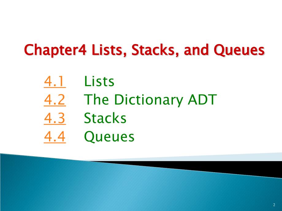 数据结构教学课件：Chapter4 Lists, Stacks, and Queues_第2页