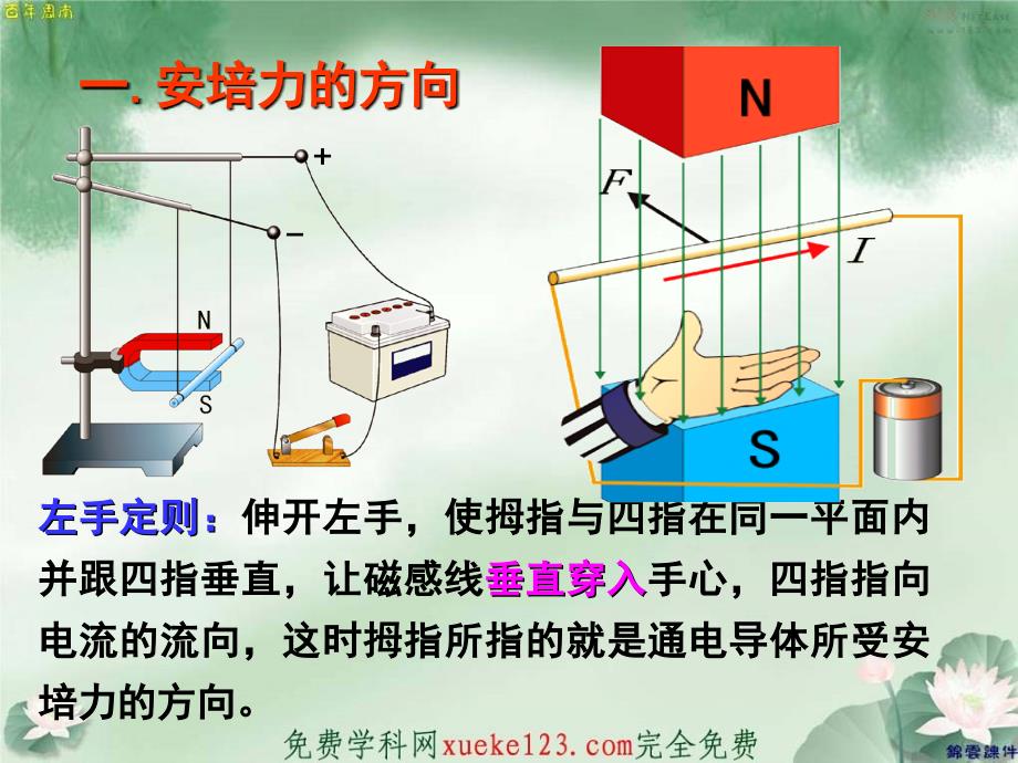 《磁场对通电导线的作用力》课件3_第3页