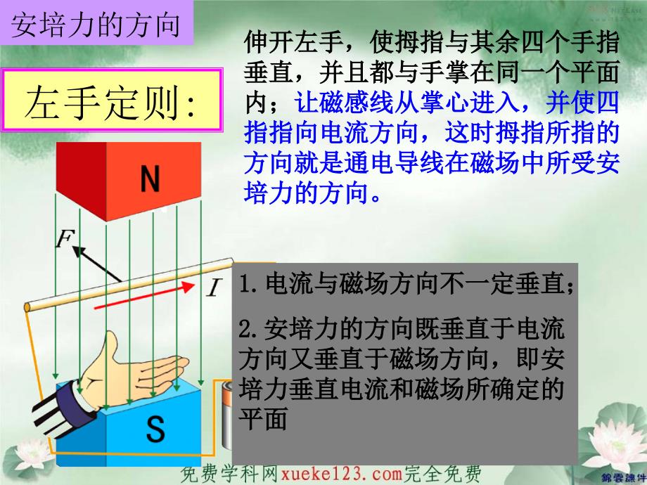 《磁场对通电导线的作用力》课件3_第4页