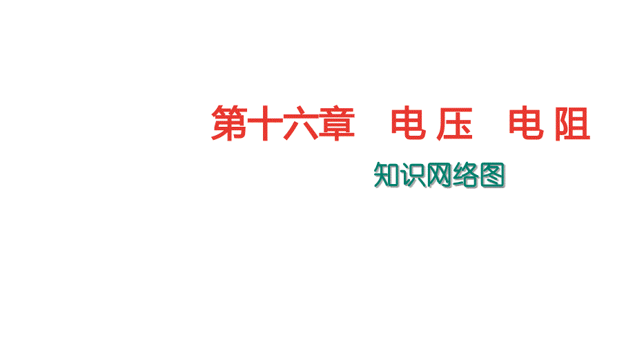 九年级物理全册 16 电压 电阻知识网络图课件 （新版）新人教版_第1页