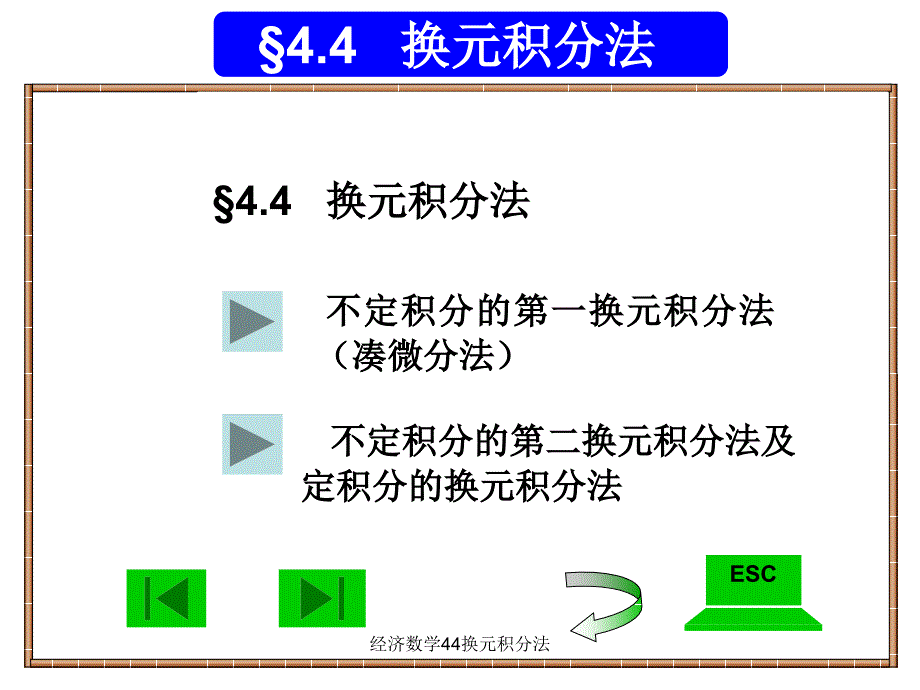 经济数学44换元积分法课件_第1页