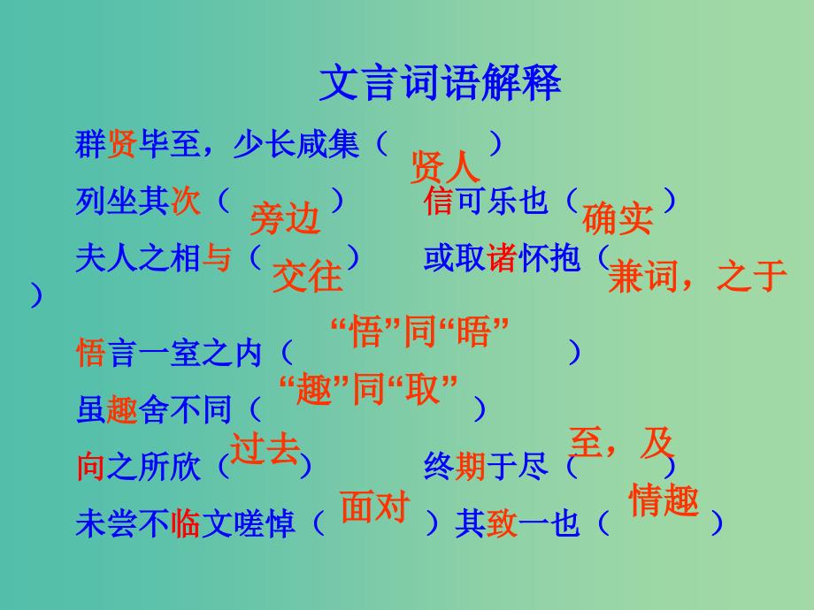 高中语文 兰亭集序课件 新人教版必修2.ppt_第4页