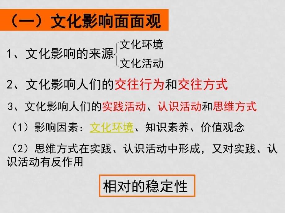 高中政治：1.2.1《感受文化影响》课件（1）（新人教版必修3）_第5页